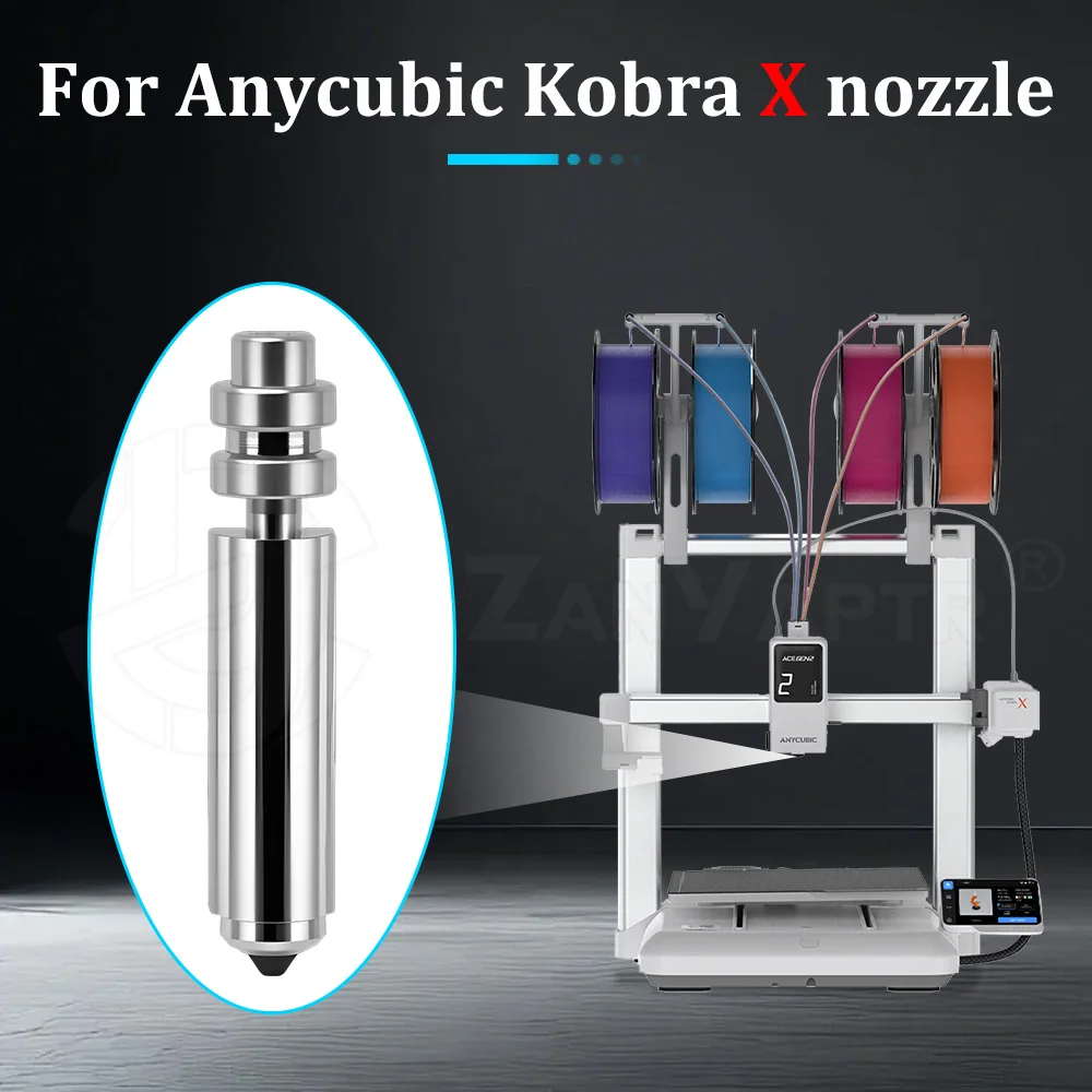 

Nickel Plated Hardened Steel Bimetal Nozzle Fit For Anycubic Kobra X 0.2mm 0.4mm 0.6mm 0.8mm Extruder Accessory