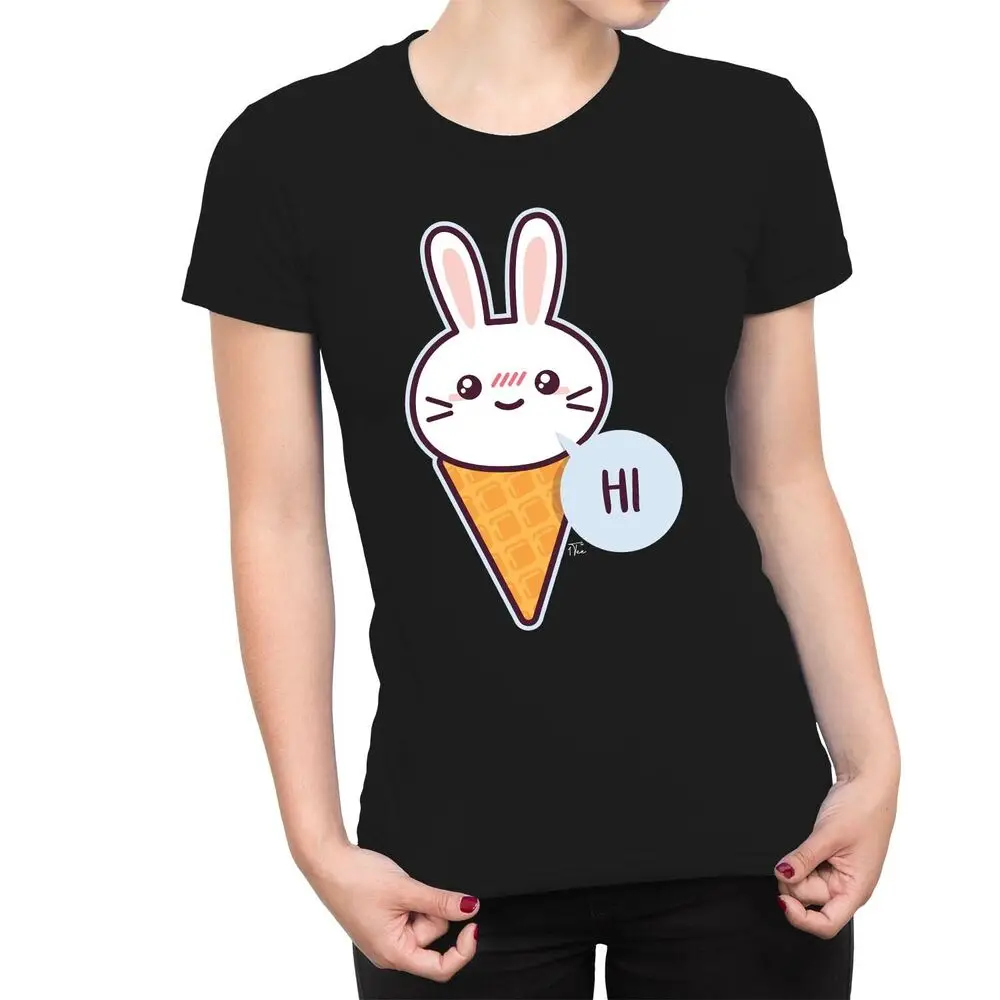 Womens Kawaii Ice Cream Cone T-ShirtUnisex Women's Summer Cotton Luxury Brand Retro OversizedAnime Graphic T-shirts for Me