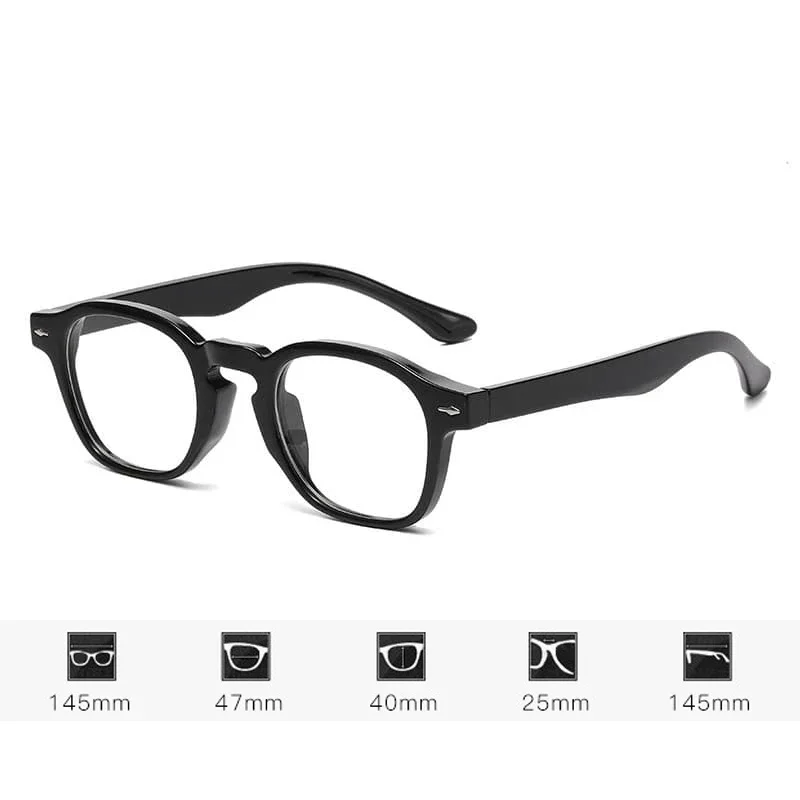 European and American Square Small Frame Photosensitive Color Changing Anti Blue Light Myopia Glasses Fashionable Myopia Glasses