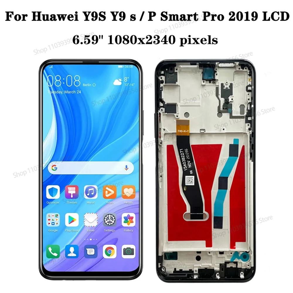 6.59\'\' Original New For Huawei Y9S Y9 s / P Smart Pro 2019 LCD High Quality LCD&Touch Screen Digitizer with frame Display Tested