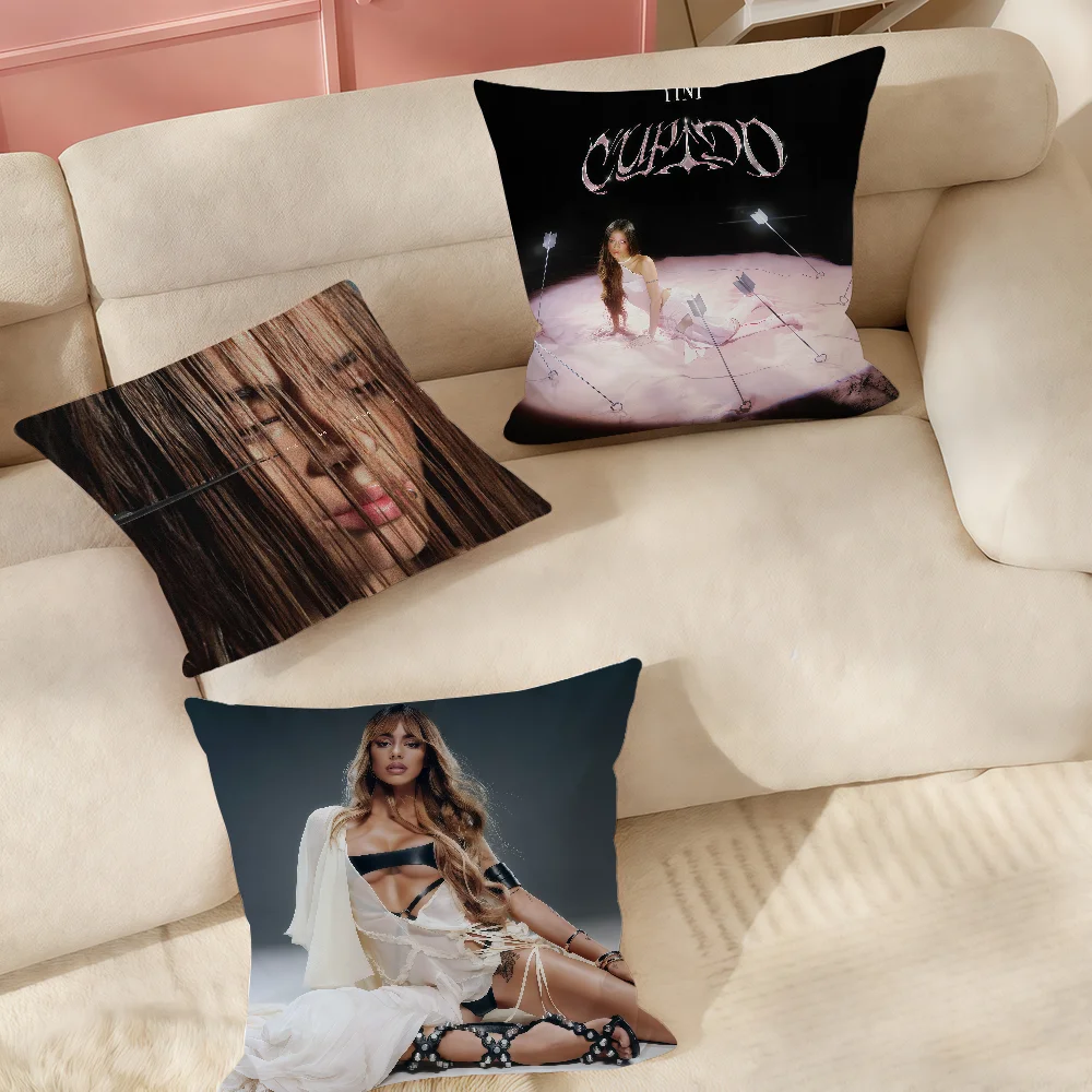Argentine Singer TINI Pillow Case Suitable For Bedrooms Living Rooms Cars Home Decoration