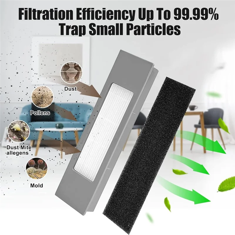 Per Ecovacs DEEBOT T8+ / T8 AIVI / T8 Max / N8 Plus / N8 Pro Sostituzione aspirapolvere Spazzola laterale principale Filtro Mop Sacchetto per la polvere-A58E