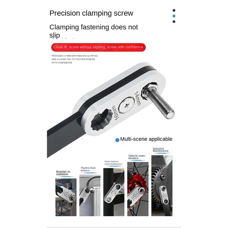 ประแจปากตายปรับได้แบบรวม BAAG-Manual เครื่องมือซ่อมรถยนต์แบบพกพา หลายขนาด หมุนได้ 360 องศา