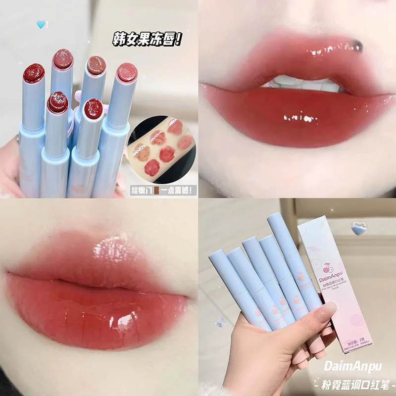 Lápiz labial hidratante de hielo brillante, esmalte de labios ligero con agua, fácil de aplicar, bálsamo labial duradero, Cosméticos de maquillaje de Corea