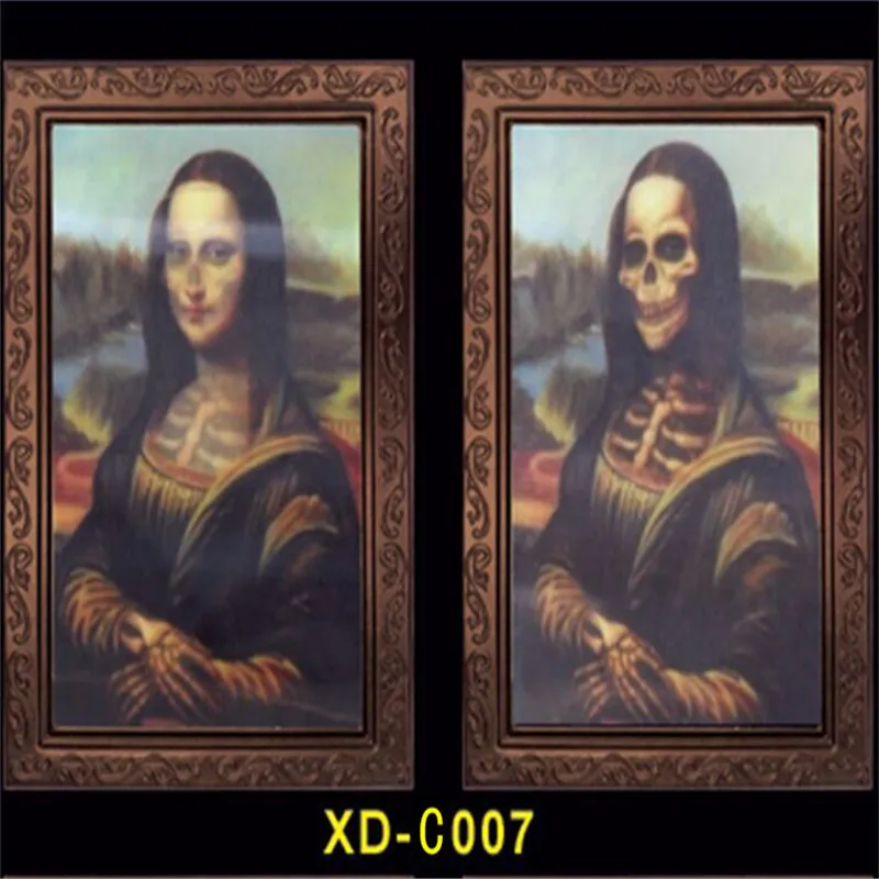 3D Changing Face Ghost Picture Frame Halloween Decoration Horror Craft Supplies Haunted House Party Decor Halloween Props