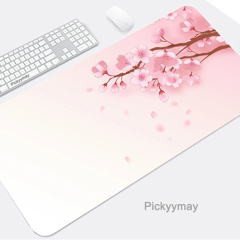 

Pink Cherry Blossom Mouse Pad Large Gaming Mousepad Sakura Computer Mouse Mat Office Desk Mat XXL PC Keyboard Carpet 90x40cm