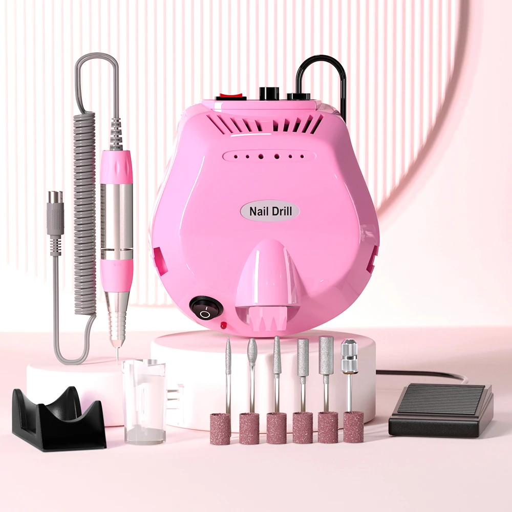 ماكينة مثقاب أظافر كهربائية قابلة للتعديل من لينماندا ، طقم صنفرة ، باديكير ومانيكير ، معدات تلميع الأظافر ، قاطع في الدقيقة #6