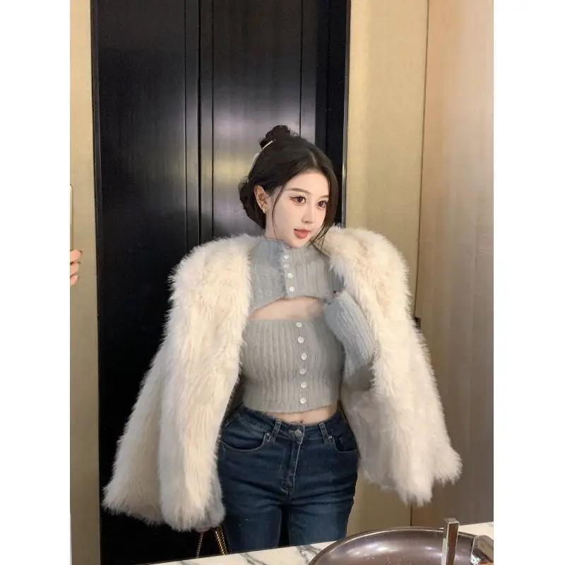 Suéteres Jumpers Jerséis Jersey para mujer Navidad Cuello alto oscuro Básico Atlético Leopardo Al aire libre Tops Ropa de calle Cuello de piel