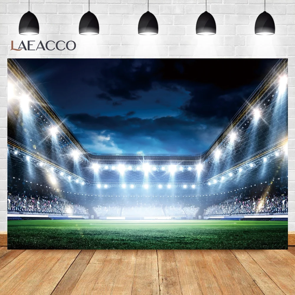 ملعب كرة القدم خلفية صبي حفلة عيد ميلاد المراعي ملعب كرة القدم الرياضة ملصق استحمام الطفل التصوير خلفية راية