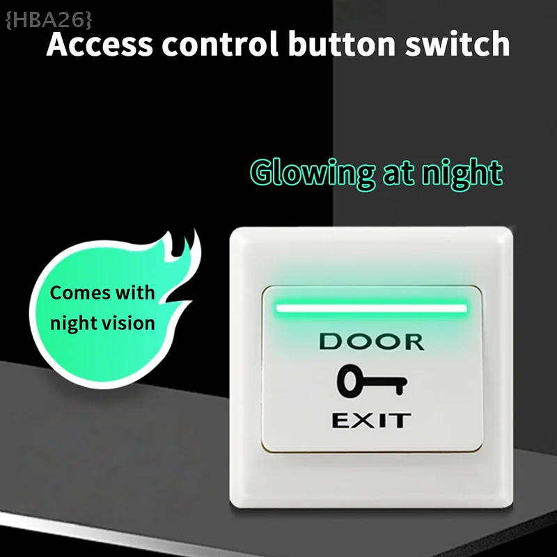 

1 Piece 1NC Output Emergency Push Button Waterproof Door Exit Button Fireproof Plastic Release Switch For Access Control System