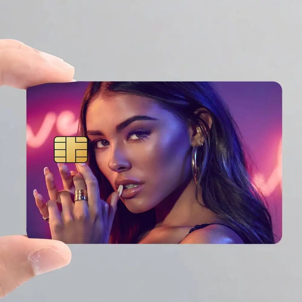 بطاقات الائتمان Singer M-Madison Beer Bank، ملصقات تمرير الحافلة، ديكور رائع مقاوم للماء، بطاقة 4 قطع #3