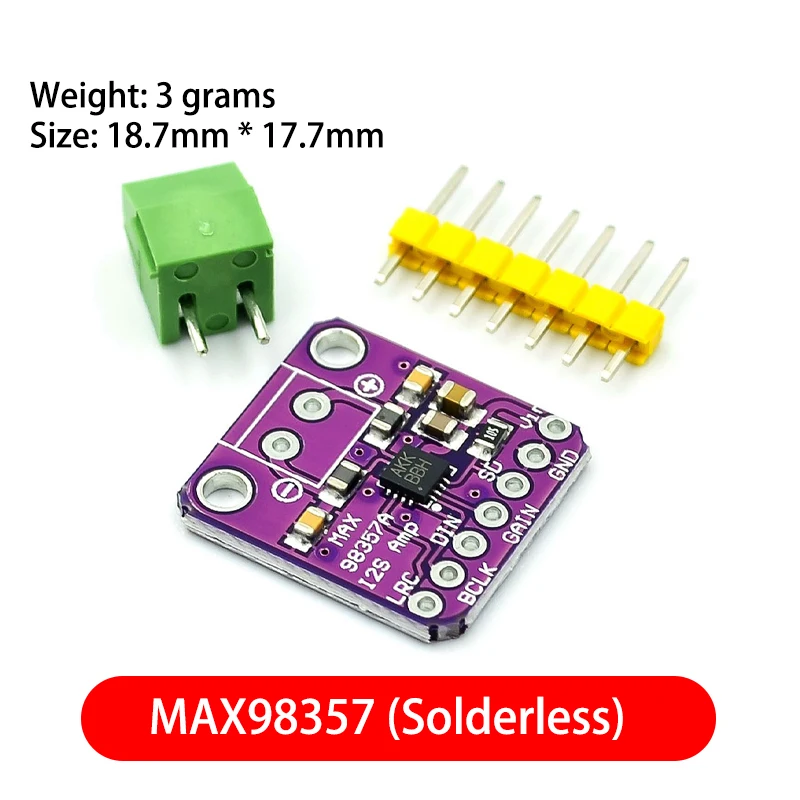 High Quality MAX98357 MAX98357A I2S 3W Class D Amplifier Breakout Interface I2S DAC Decoder for Audio