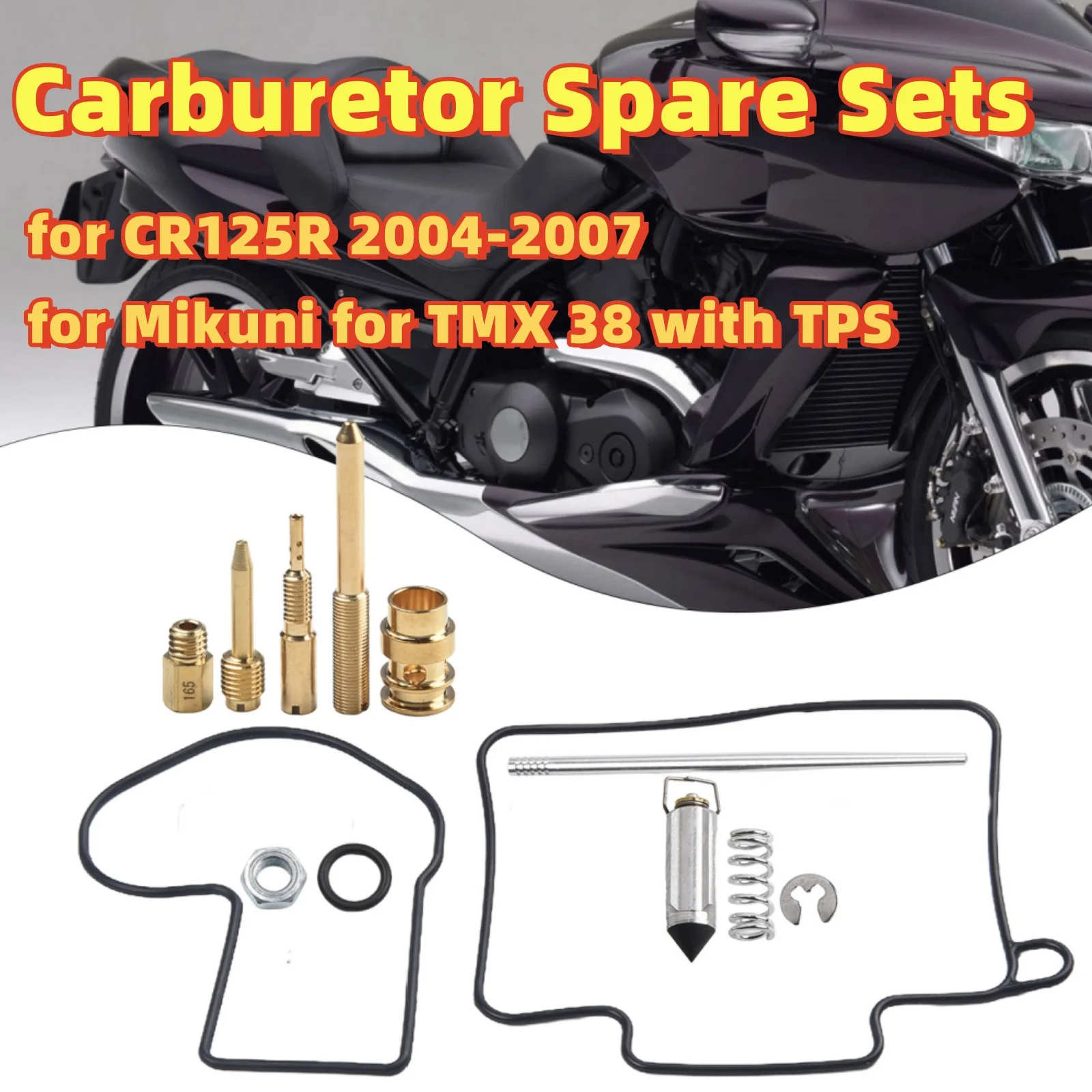 

Carburetor Rebuild Kit Jet Gasket Set For Honda CR125R 2004-2007 for Mikuni TMX 38 Carb Repair Set Motorcycle Parts Accessories