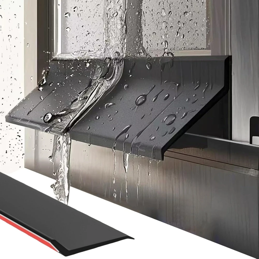 

1 шт., 43 мм/1,69 дюйма, блокирующая воду для окна, домашнее окно, дождь, мигающая доска, край окна, водонепроницаемый дефлектор воды, уплотнительная лента