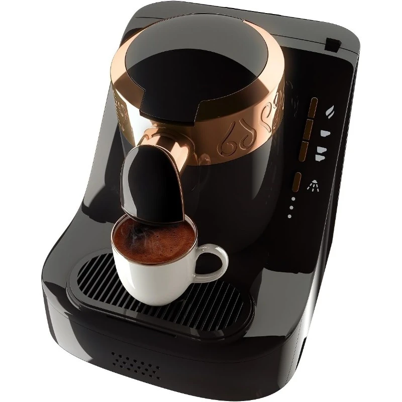 Automatic Turkish/Greek Coffee Machine, USA 120V UL, Black/Copper (Gold)，home.