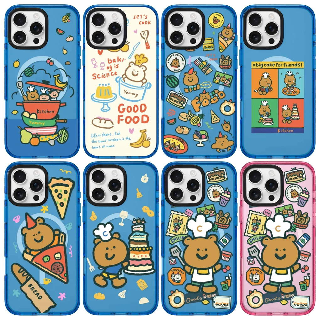 

Cartoon Kitchen 2.0 Acrylic Pink Blue Border IPhone 12 13 14 15 16 Pro Max Case - Protective IPhone Case