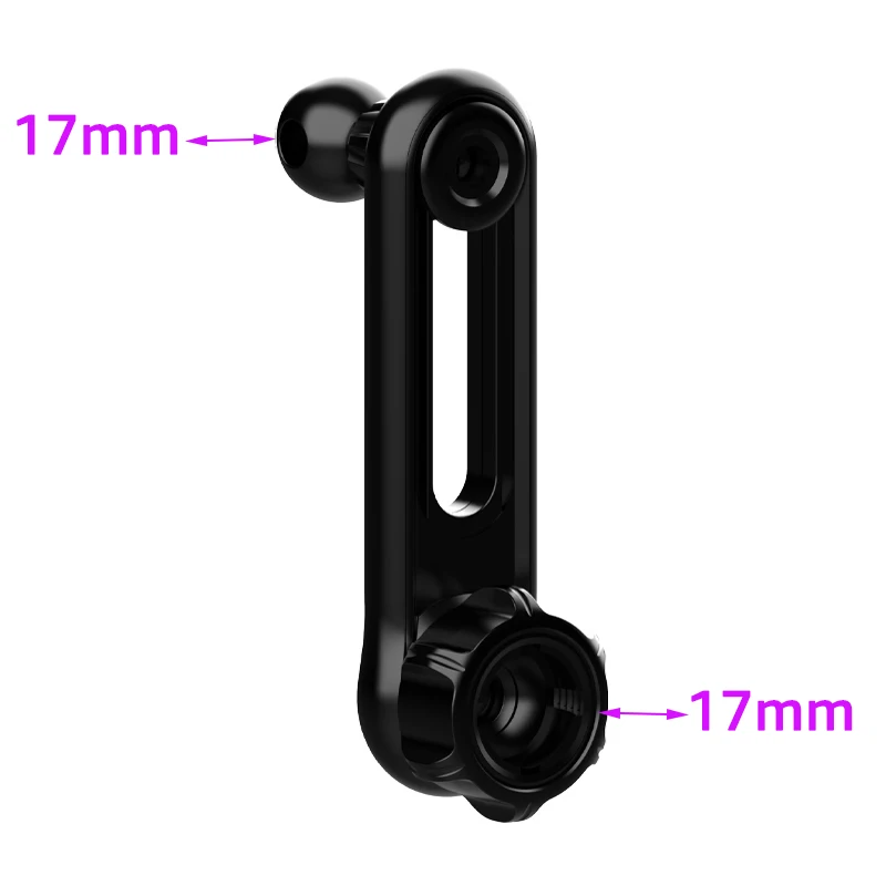 iBudim حامل السيارة العالمي 360 ° الدورية قابل للتعديل 17 مللي متر الكرة رئيس حامل هاتف السيارة تمديد القطب محول الملحقات #5