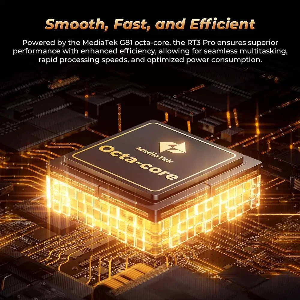 Oukitel RT3 Pro Rugged Tablet PC 4GB+128GB 8" HD IPS Screen 5150mAh Battery 16MP Camera Android 14 Support Dual SIM 4G