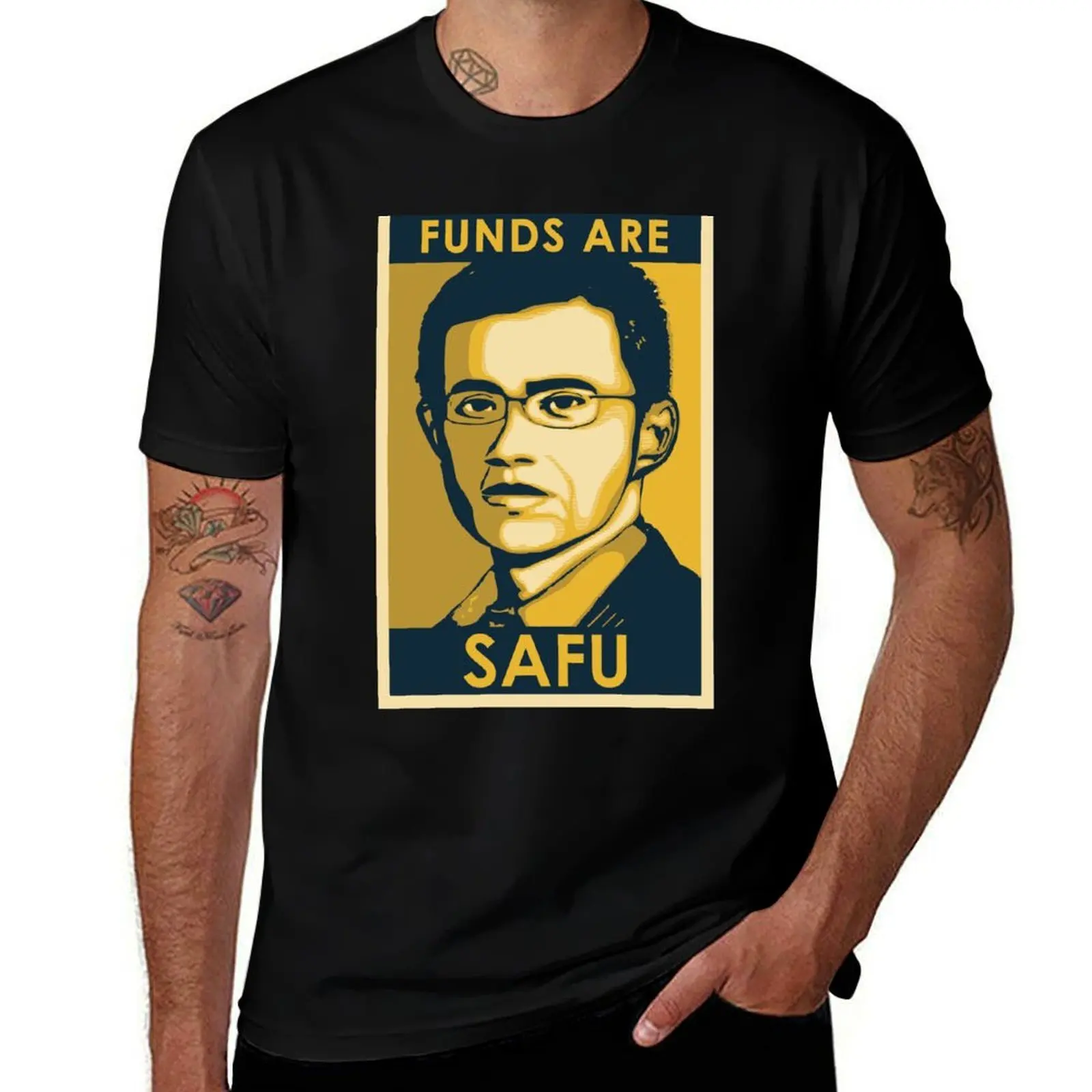 

FUNDS ARE SAFU T-Shirt Casual Fashion Print Tee Top