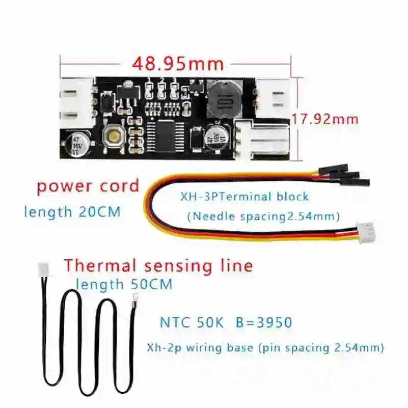 Single 12V 0.8A DC PWM 2-3 Wire Fan Temperature Control Speed Controller Chassis Computer Noiseor PC CPU Cooler Fan Alarm STK IC