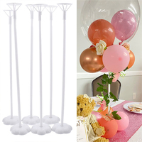 6/12pcs Balloon Stick Stand with Base for Desktop Centerpiece Balloons Holder Wedding Birthday Party Table Decor Baby Shower