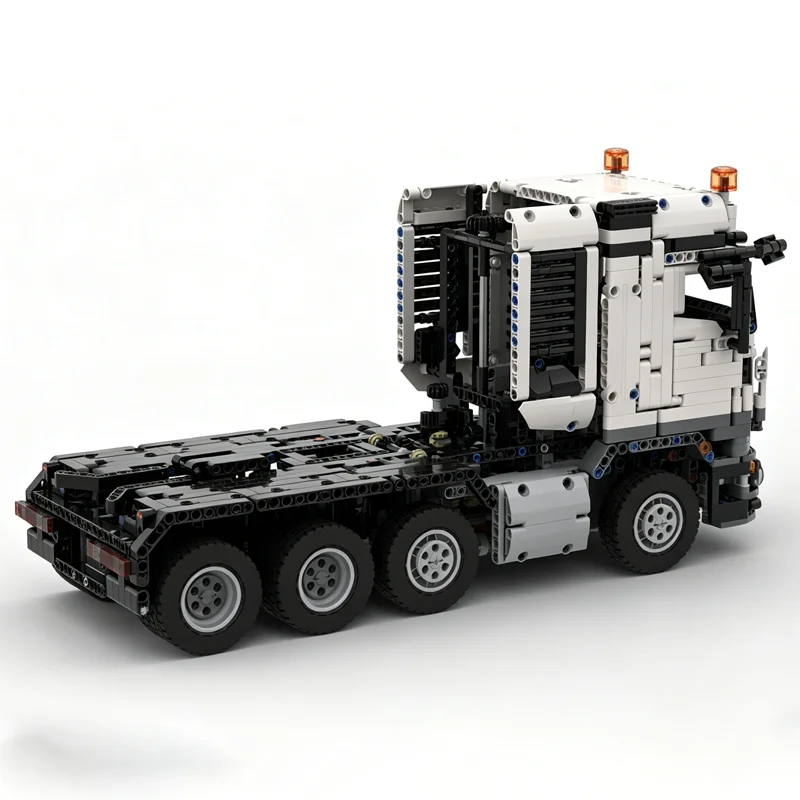 New 2171Pcs Engineering Container Actros Slt Heavy Duty Truck Trailer Tower Head Technology Diy Creative Ideas Toy Gift Blocks