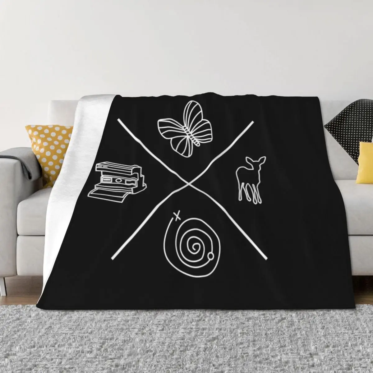 

Life is Strange Symbols Throw Blanket blankets and throws Fashion Sofas Luxury Brand Blankets