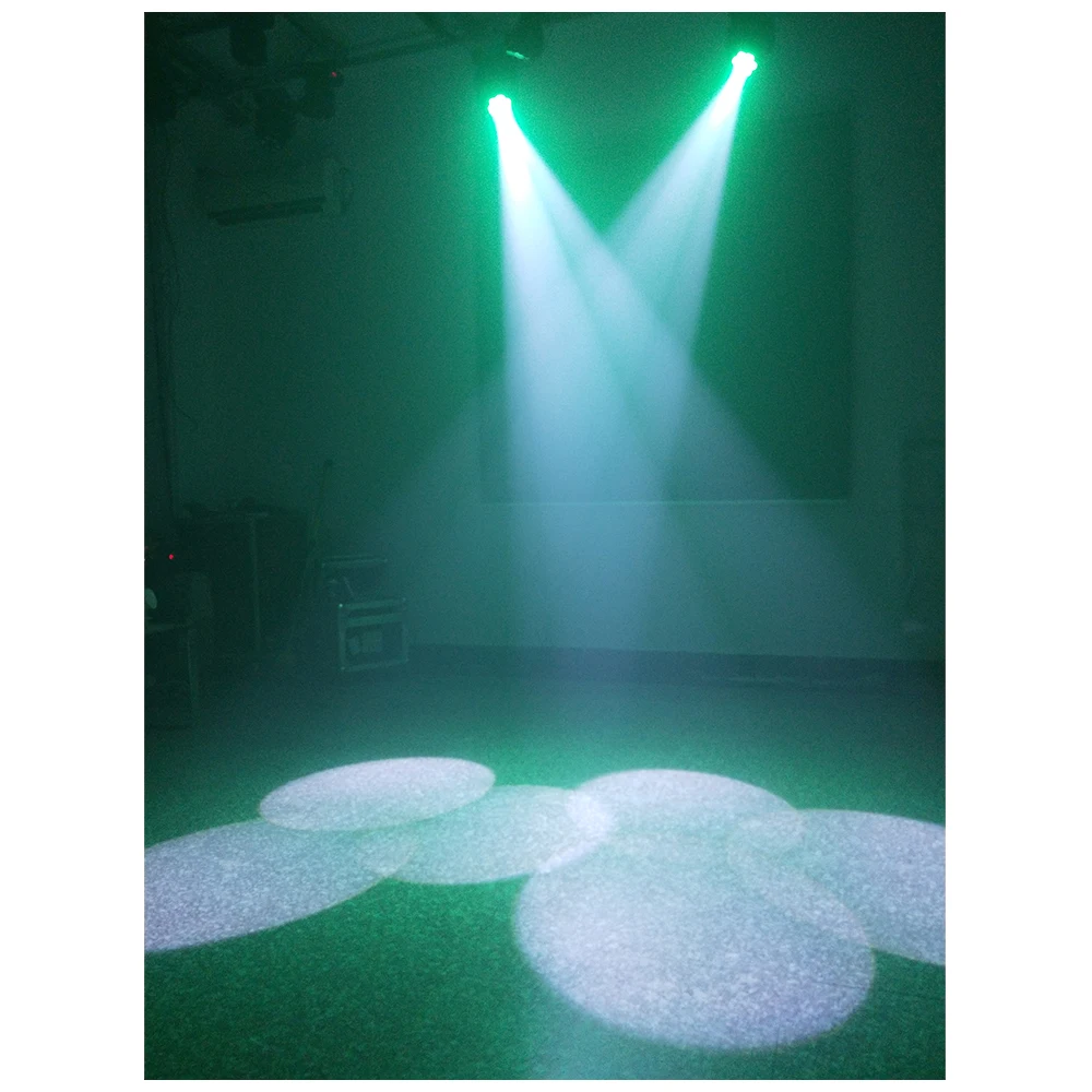 Mini 70W LED White Spot Moving Head Light with 3 Prism 7 Gobo Cree RGBW 4in1 Wash Dyeing Lights for Dj Disco Club Party Lighting