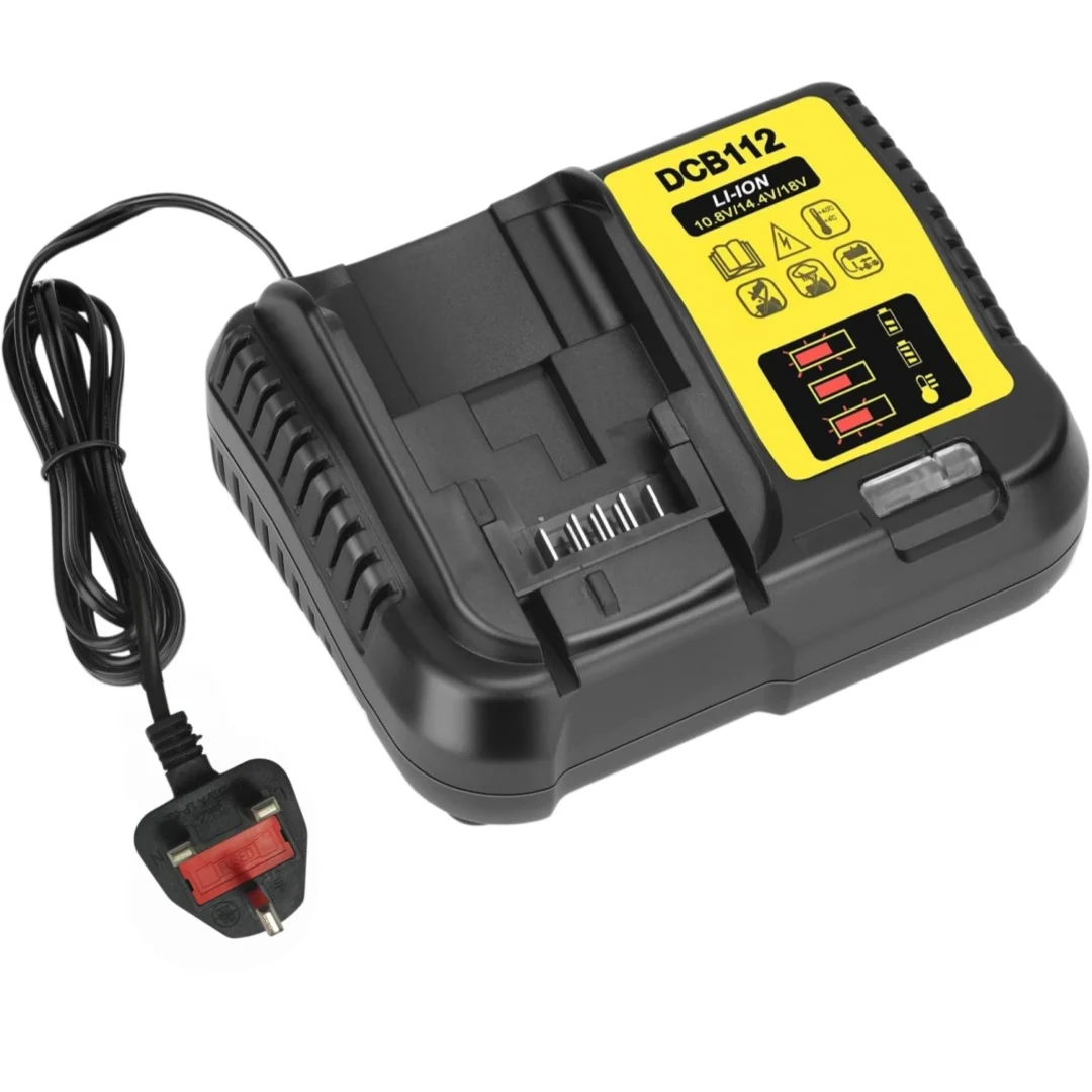 

UK Plug DCB112 Multi Protection Charger Compatible With Dewalt 12V 20V Li-ion Battery