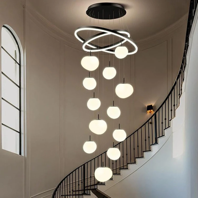Simple and luxurious home decoration pendant lights, staircase pendant lights, living room pendant lights, dining room indoor li