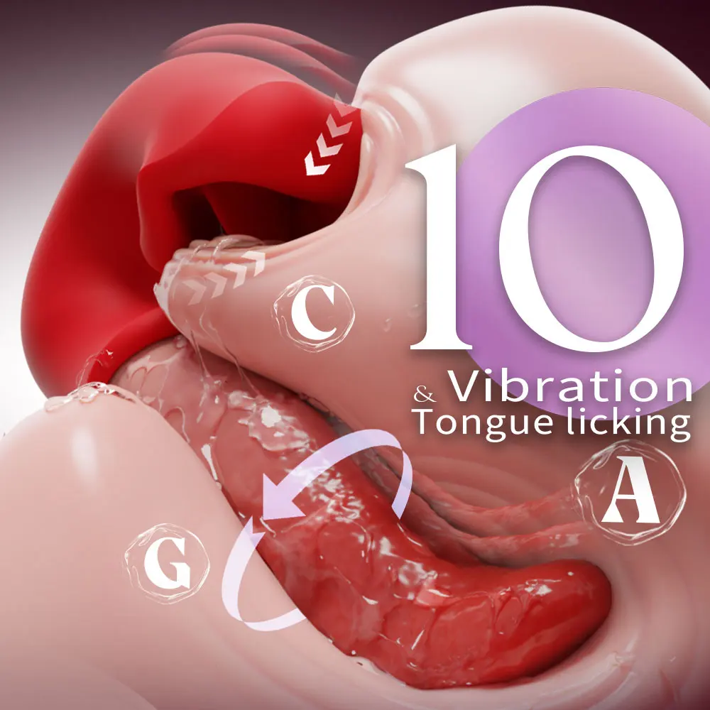 اللسان على شكل هزاز لعبة الكبار أنثى دسار 10 سرعة الاهتزاز التذبذب G بقعة البظر محفز المرأة منتجات للبالغين #2