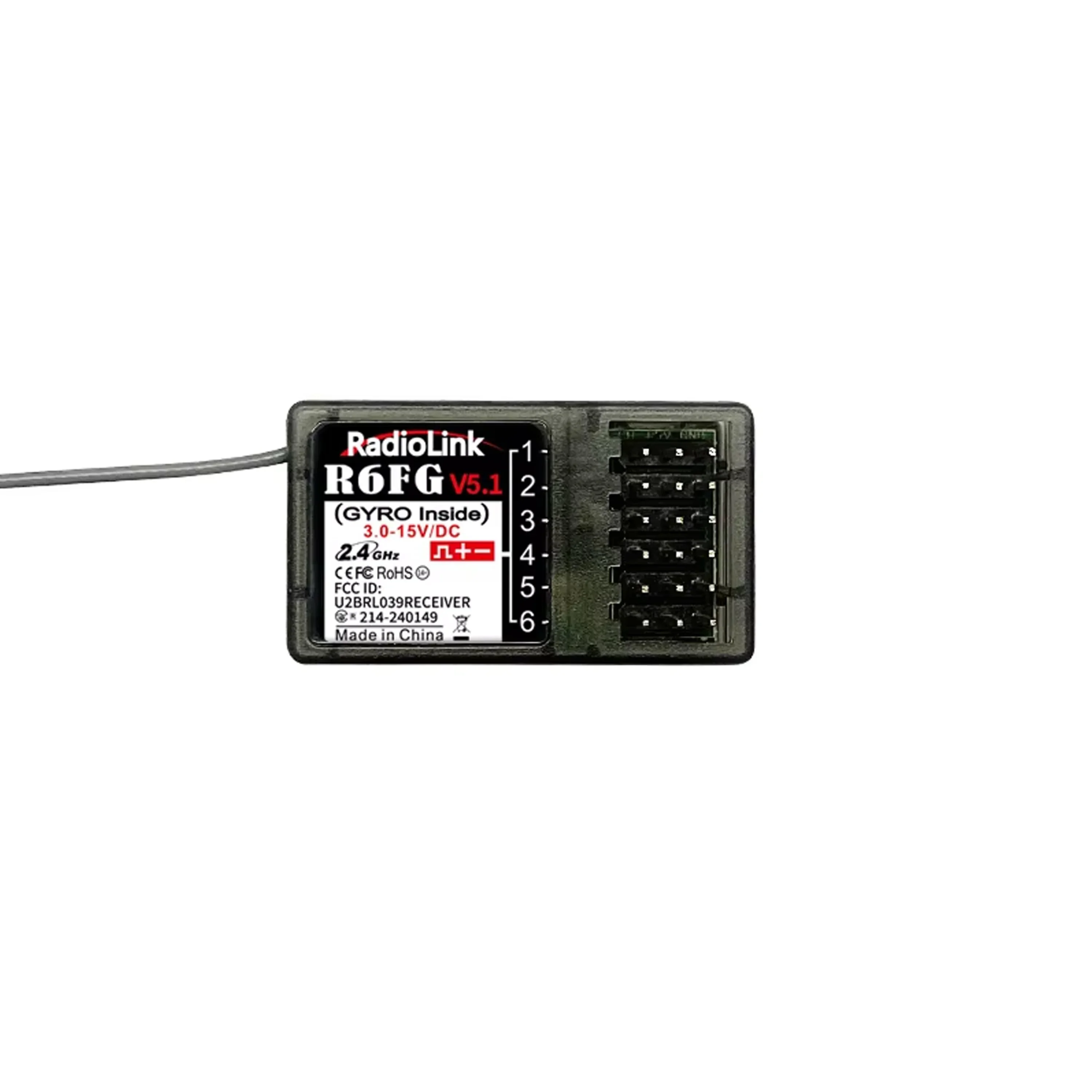 RadioLink RC4GS V3 5CH Trasmettitore a 5 canali 2.4G R4FGM R6F R6FG V5.1 Ricevitore giroscopico per RC Auto Barca Modello di veicolo Parti giocattolo