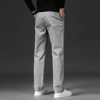 New in Spring Casual Pants Men Straight Fit Cotton Stretch Chino Trouser Male Formal Work Business Dress Khaki Fashion Regular 4