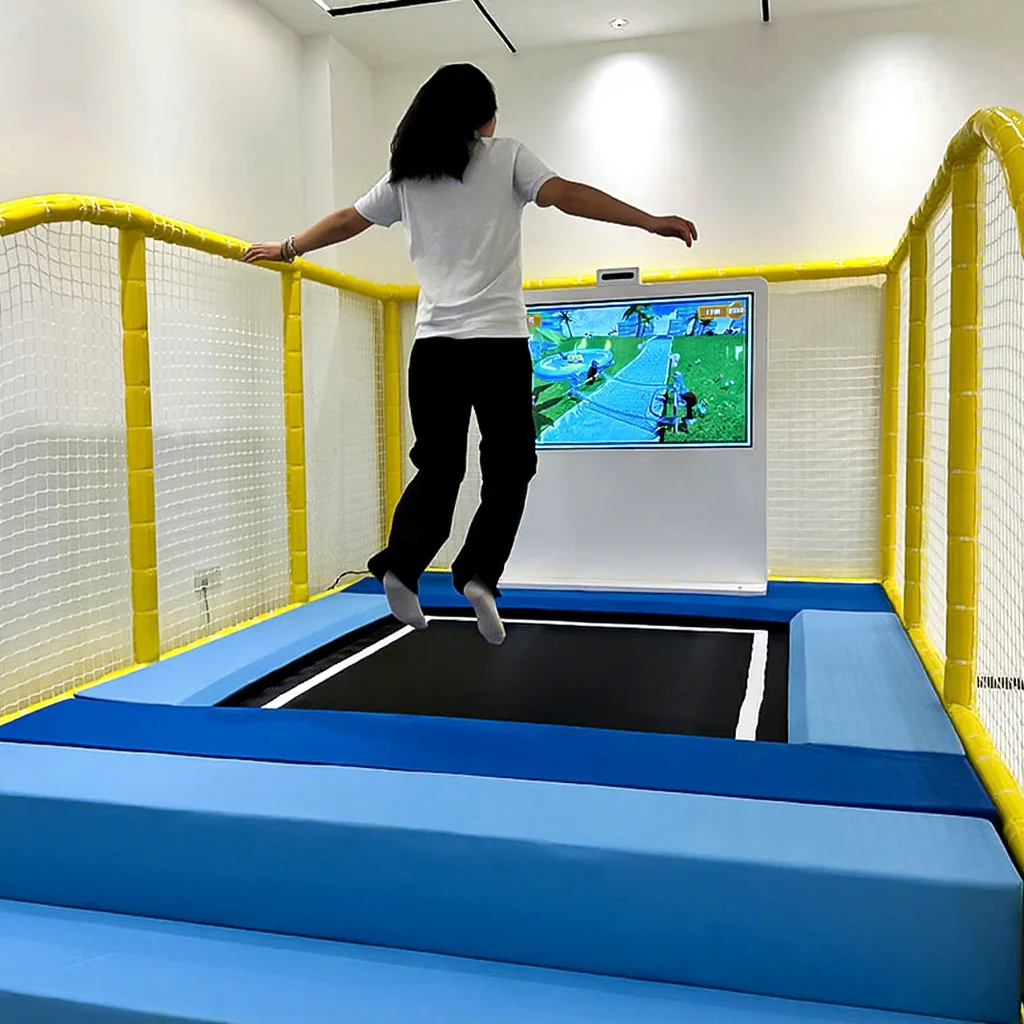 Hot Selling Interactive LED Display Screen Trampoline Kinect 2.0 Sensor Games For Children's Indoor Playground