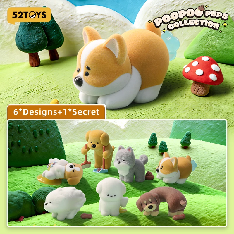 

52TOYS Blind Box PooPoo Pups Collection Kawaii Anime Action Figure Cartoon Model Surprise Box Mystery Box