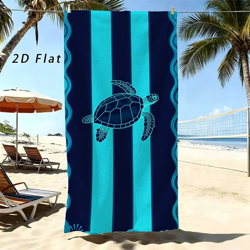 Cute Cartoon Fish Beach Towel  Soft  Bath Towel Lightweight Travel Blanket for  Adults Seaside Swimming Pool