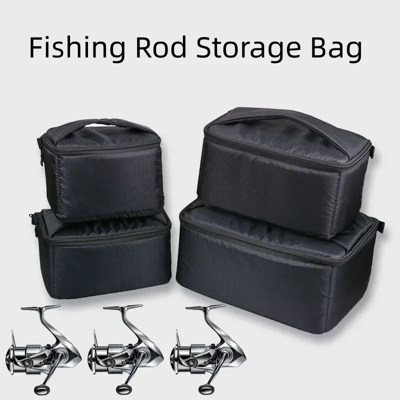 Fishing Bag Spinning Reel Case Cover Leather Fishing Reel Bag Shockproof Waterproof Fishing Tackle Storage Case