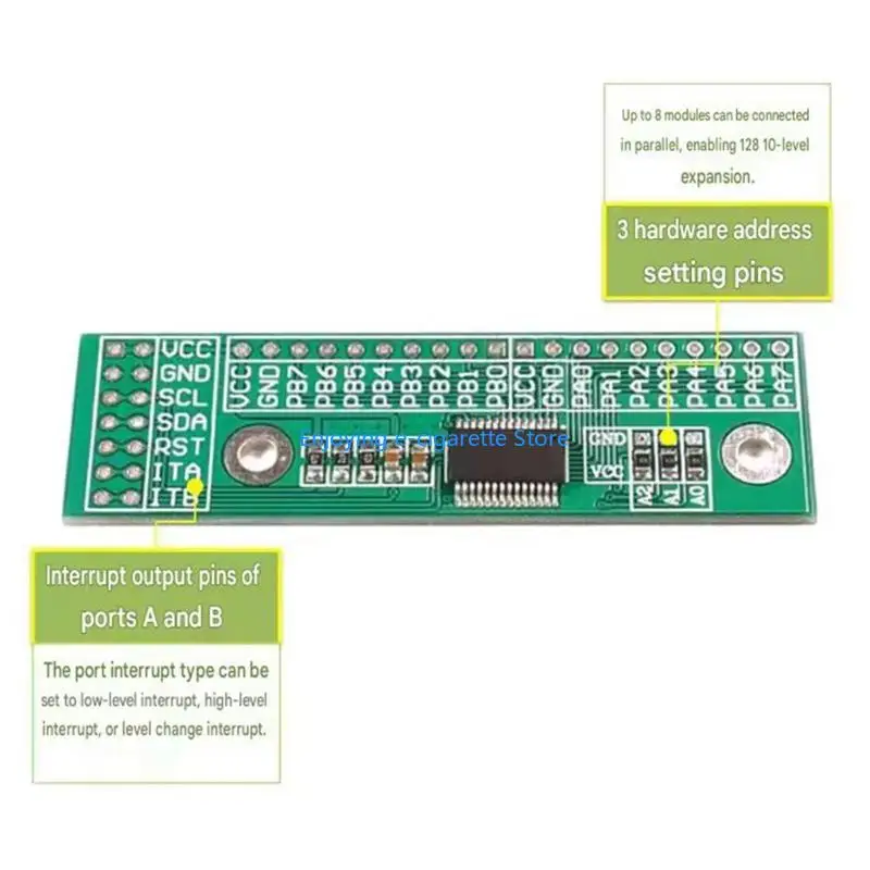 MCP23017 GPIO-Erweiterungskarte mit 16-Kanal-Layout für Lernprojekte Y4QF – Detail 7