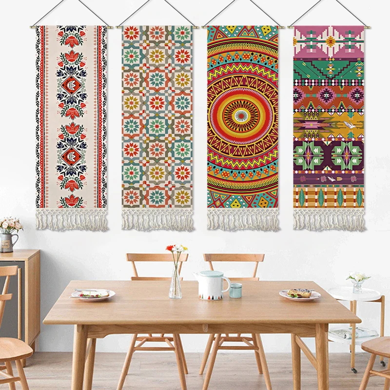 

Bohemian Hanging Cloth Wall Decor Tapestry for Living Room Bedroom Sofa Background Wall Decoration Wall Hanging Painting Cloth