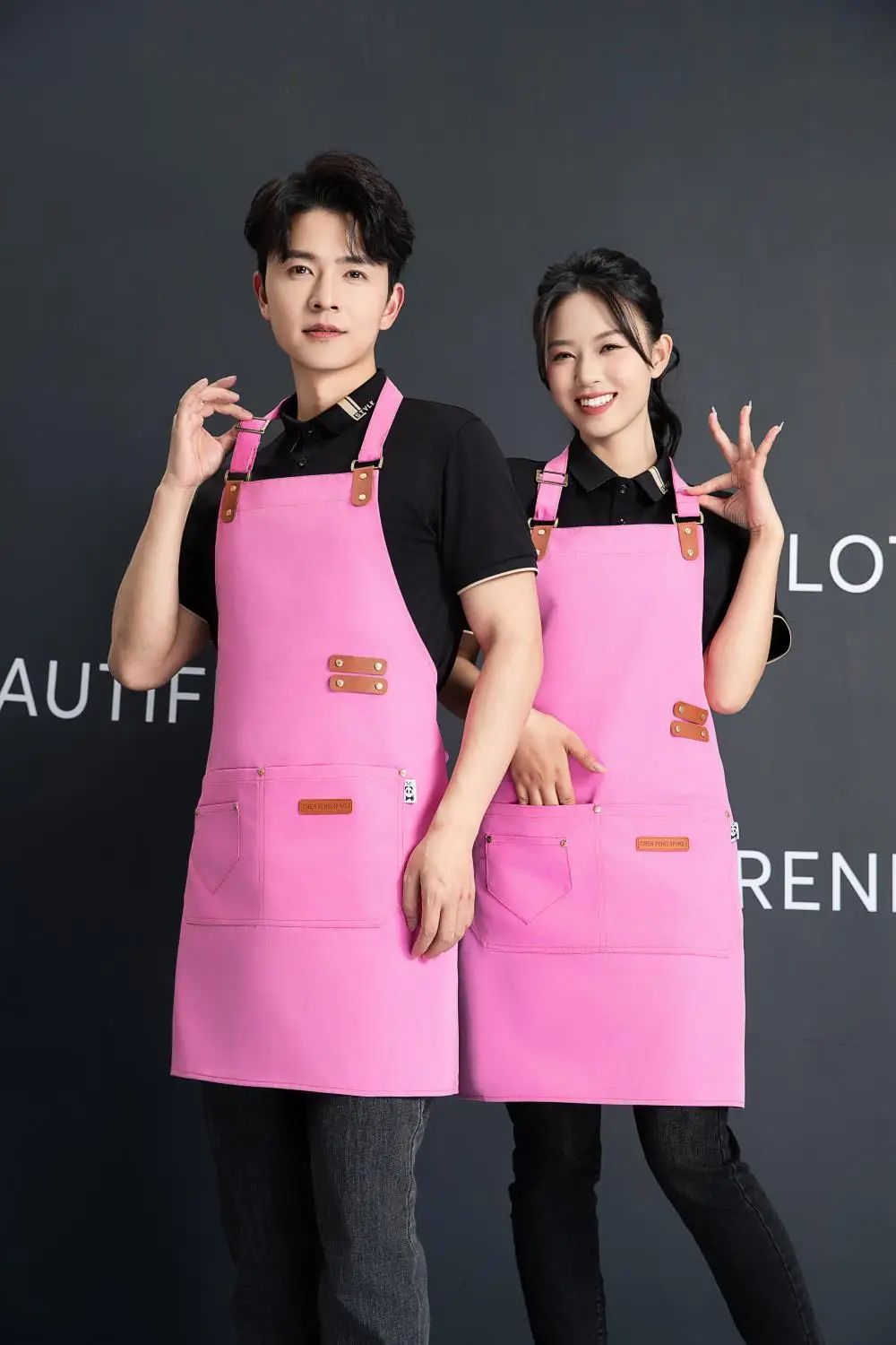 Customized your logo new fashion casual men and women thickened canvas apron