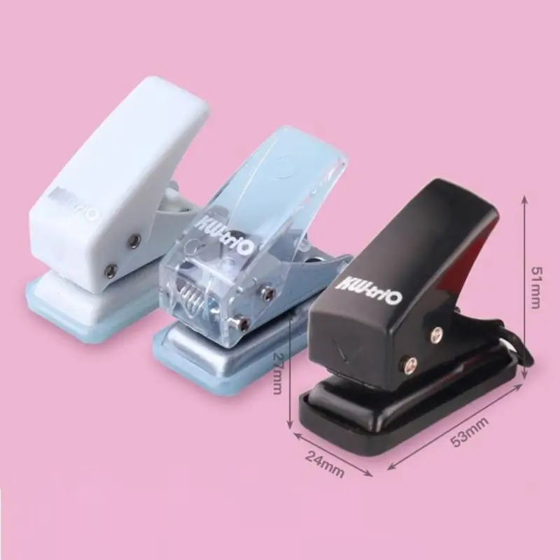 Cute Mini Single Hole Shape Punch for Planner Disc Ring DIY Paper Cutter Puncher  Craft Machine Offices Stationery