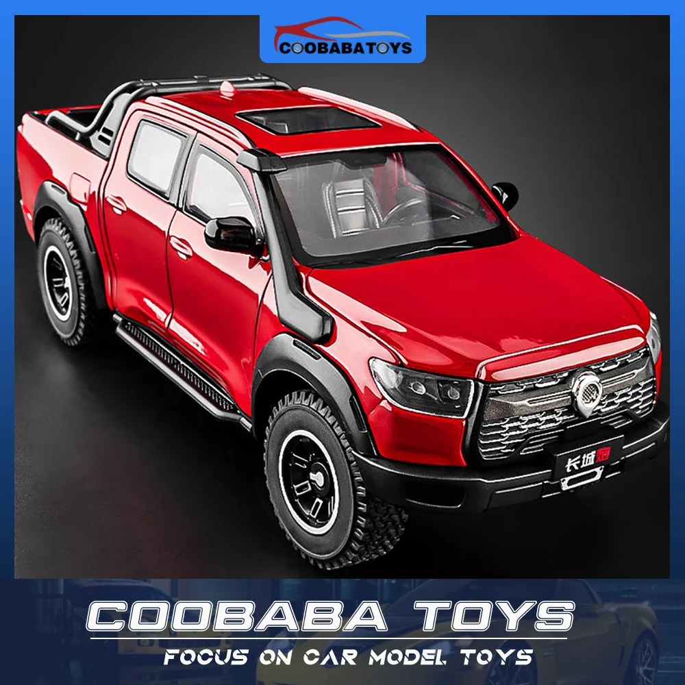 

Scale 1/24 GWM POER Pickup Metal Diecast Alloy Toy Car Model Trucks Gift For Boys Children Kids Toys Vehicles Hobbies Collection