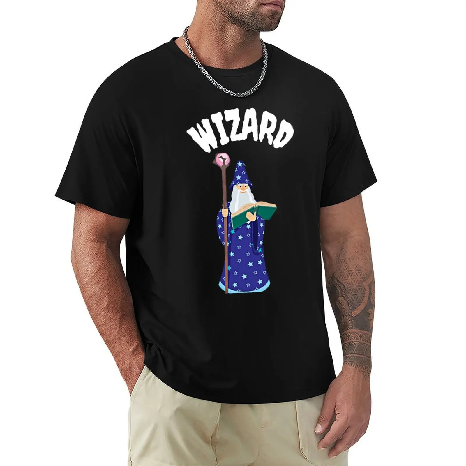 Wizard White Halloween T-Shirt Work Casual Loose Fit T-Shirt