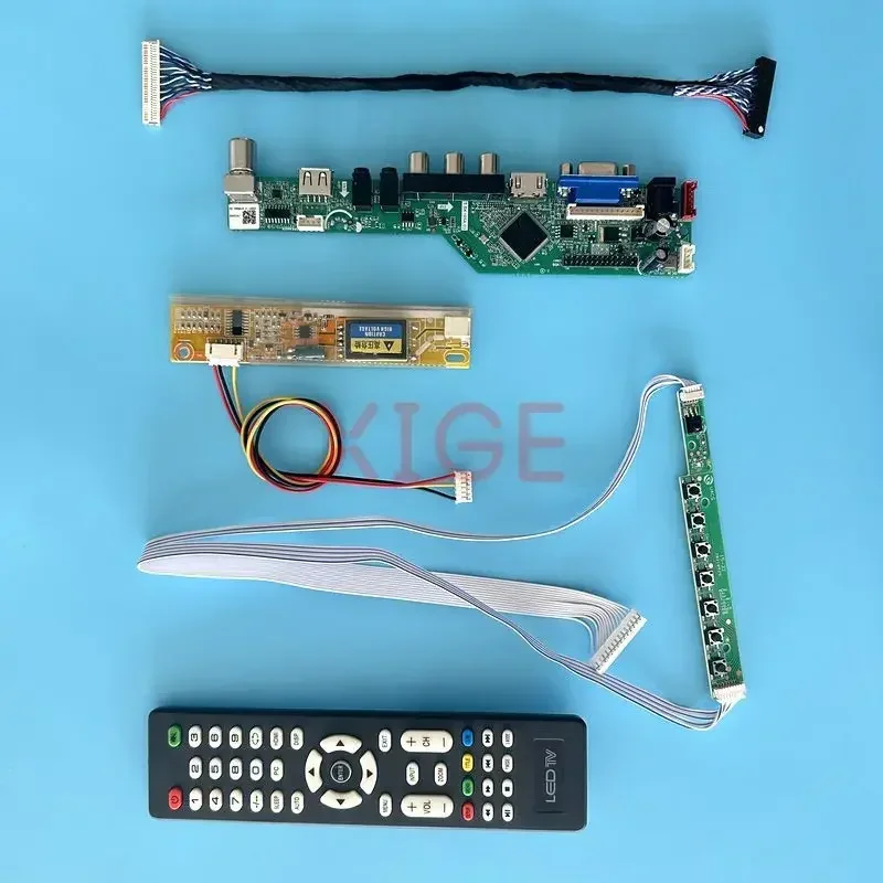 LCD Driver Controller Board Fit LP141WP1 N141C1 N141C3 VGA+HDMI+AV+USB+IR 1CCFL 1440*900 TV Analog 30 Pin LVDS Monitor Kit DIY