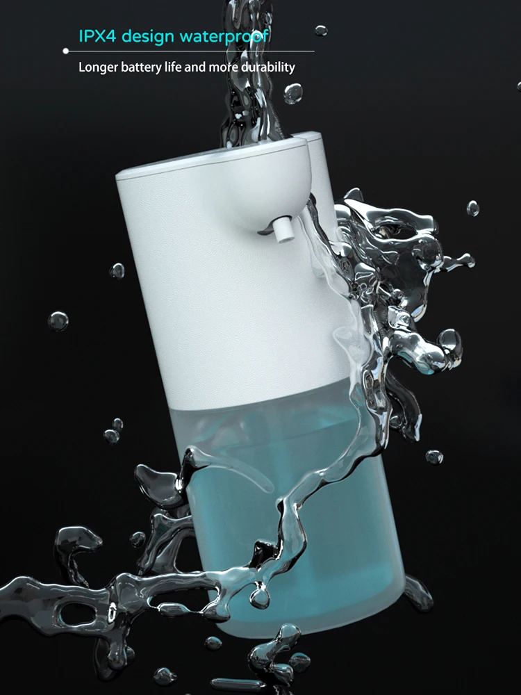 Dispenser automatico di sapone in schiuma ricaricabile 2000mAh infrarossi Touchless lavaggio intelligente a mano 350ml/600ml per la cucina del bagno