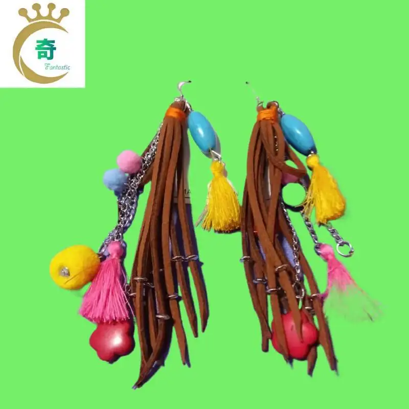 Bohemian style Tassels macrame Hot selling Exotic charm ear clip Earring with lovely packaging bag
