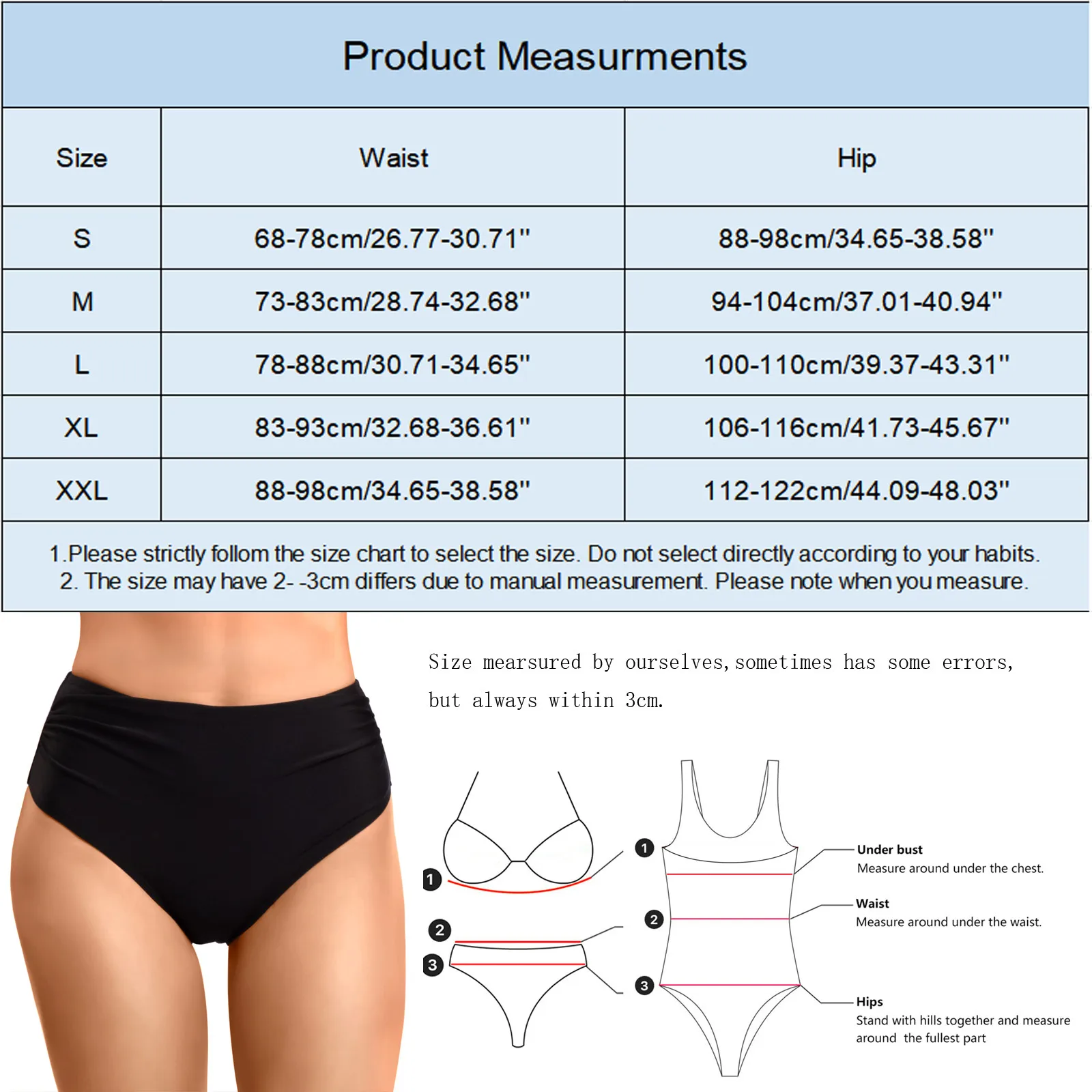 Womens Swimsuits Women High Waist Bikini Bottoms Beach Shorts Ruched Bottom High Cut Swim Bottom Swimsuit Womens Bathing Suits