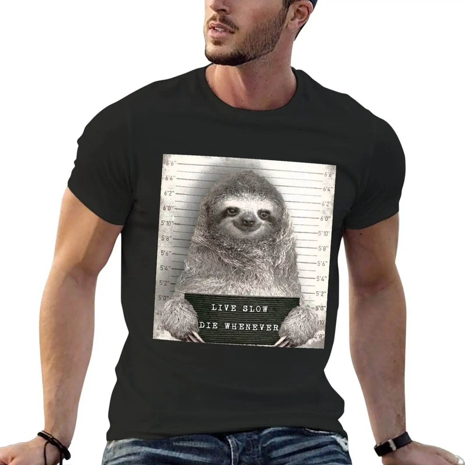 Sloth in a Mugshot - Print / Home Decor / Wall Art / Poster Gift Birthday Sloth Lover Gift Animal print Canvas Print T-Shirt