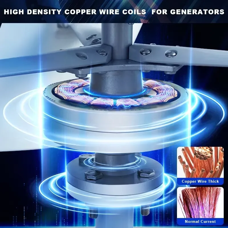 China Factory Wind Solar Power System 1KW 3KW 5KW 10KW Vawt Vertical Wind Turbine Generator for Home Use