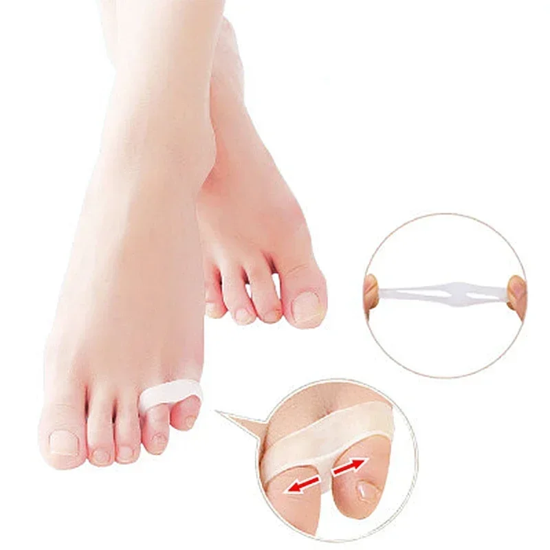 Tenen Separator Corrector Siliconen Gel Teen Beschermer Pad Stijltangen Reliëf Hallux Valgus Tenen Separator Voetverzorging Tool 2 Stuks